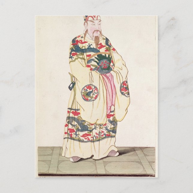 Carte Postale Empereur chinois en costume de cérémonie (Devant)