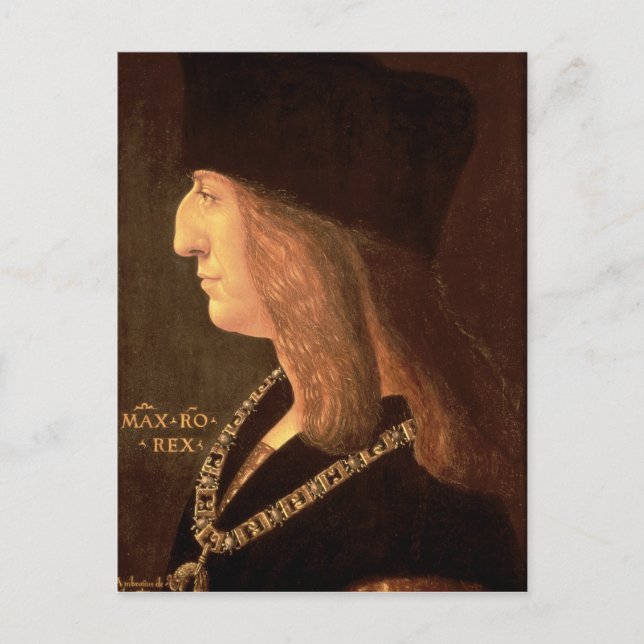 Carte Postale Empereur Maximilien I d'Allemagne, 1502 (Devant)