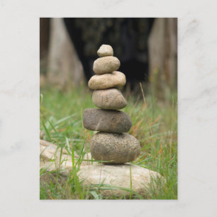 Carte Postale Empilement de rochers en équilibre