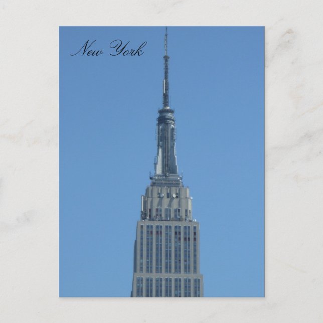 Carte Postale empire état bleu haut (Devant)