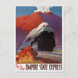 Carte Postale Empire State Express Poster vintage restauré