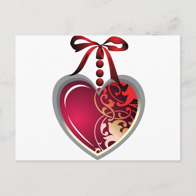 Carte Postale Emplacement du coeur (Devant)