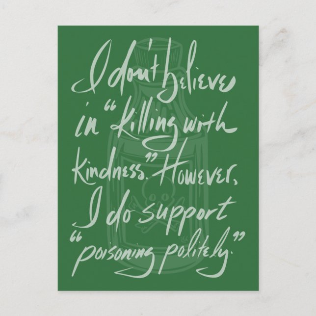 Carte Postale Empoisonner poliment (Devant)