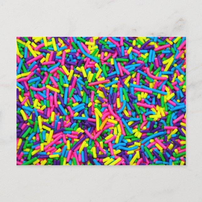 Carte Postale Empreinte de bonbons colorés (Devant)