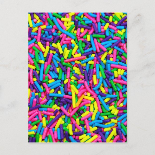 Carte Postale Empreinte de bonbons colorés (Devant)