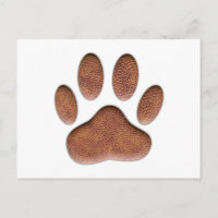 Empreinte de patte de chien de Texture en cuir