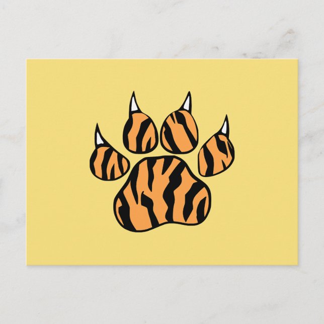 Carte Postale Empreinte de patte de tigre (Devant)