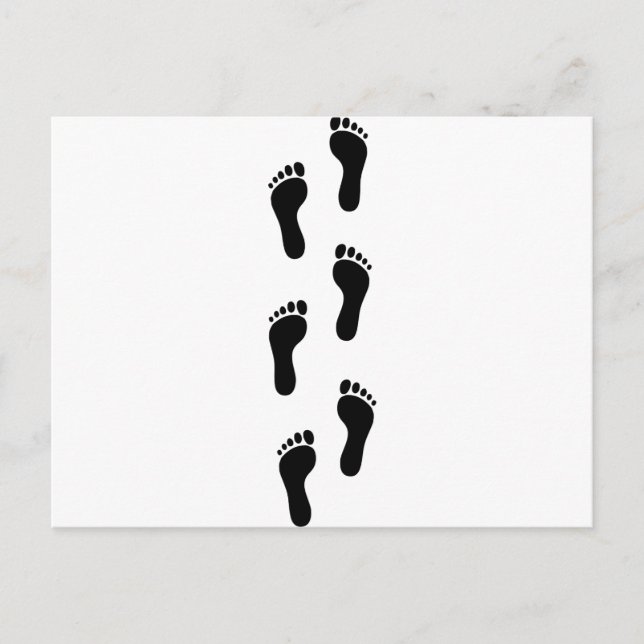 Carte Postale Empreinte - Pieds (Devant)