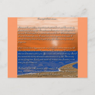 Carte Postale Empreintes dans le poème du sable