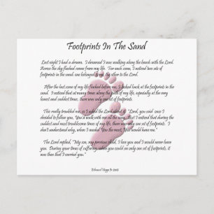 Carte Postale Empreintes Dans Le Sable