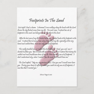Carte Postale Empreintes Dans Le Sable