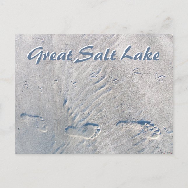 Carte Postale Empreintes humaines de moules de mer dans le sable (Devant)