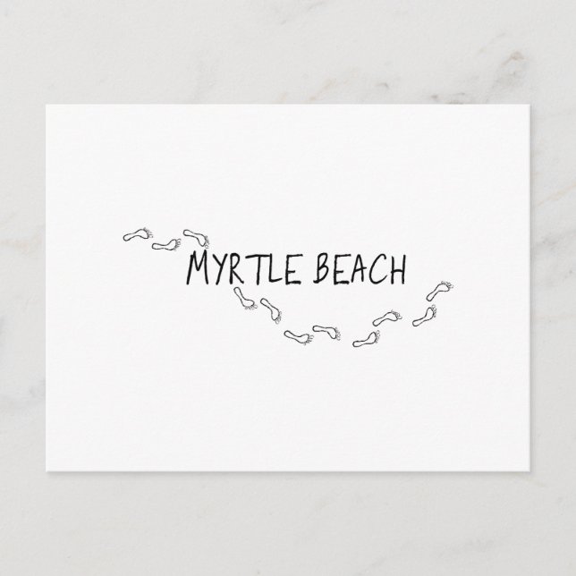 Carte Postale Empreintes Myrtle Beach (Devant)