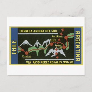 Carte Postale Empresa ANdina Del Sud, Chili, Argentine