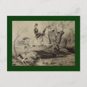 Carte Postale Empress Elisabeth à cheval sur le côté #013SS