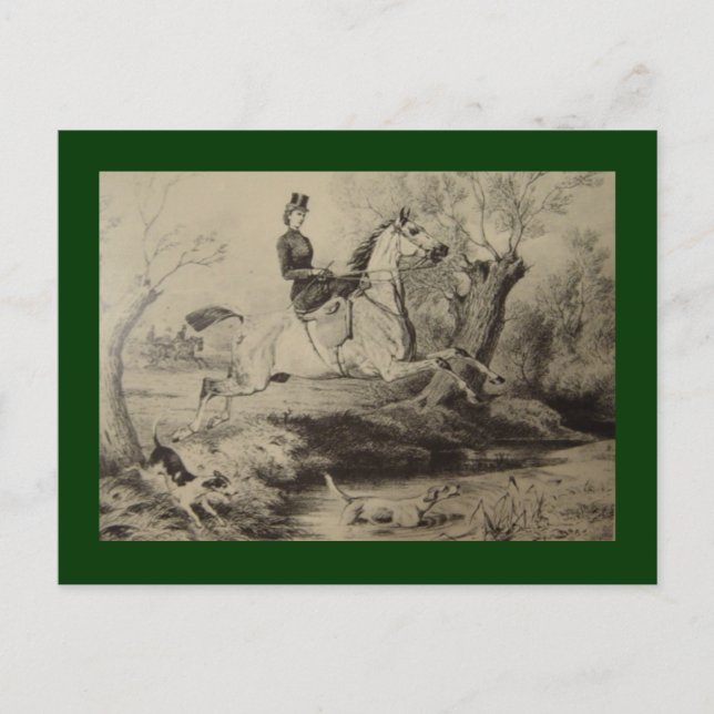 Carte Postale Empress Elisabeth à cheval sur le côté #013SS (Devant)