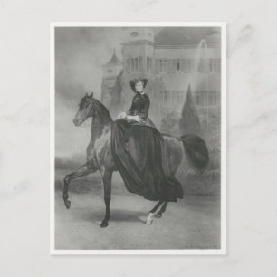 Carte Postale Empress Elisabeth à cheval sur le côté #047SS