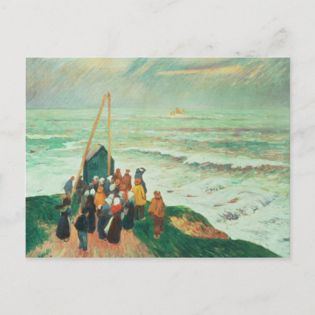 Carte Postale En attendant le retour des pêcheurs (Devant)