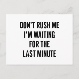 Carte Postale En attente de la Dernière minute