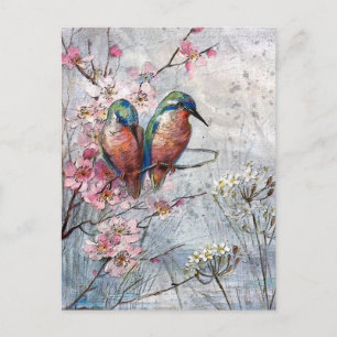 Carte Postale En Attente De L'Oiseau De Surfeur Kingfisher