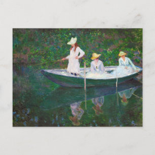 Carte Postale En bateau norvégien à Giverny Claude Monet