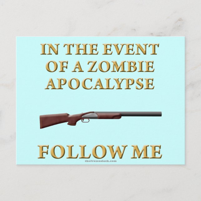 Carte Postale En cas d'apocalypse zombie (Devant)