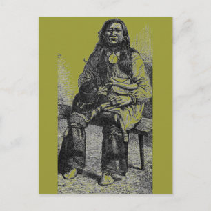 Carte postale en chef des Indiens
