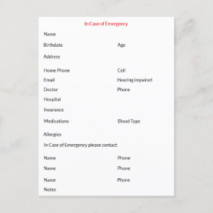 Carte postale en Coque d'urgence