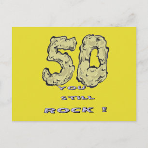 Carte postale en couleur personnalisée pour le 50e