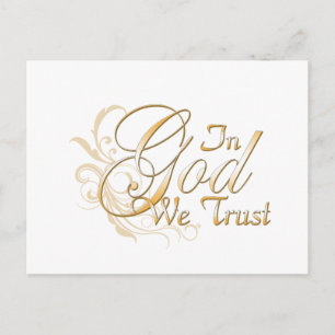 Carte Postale En Dieu nous avons confiance