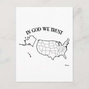 Carte Postale En Dieu, nous faisons confiance à nos plans