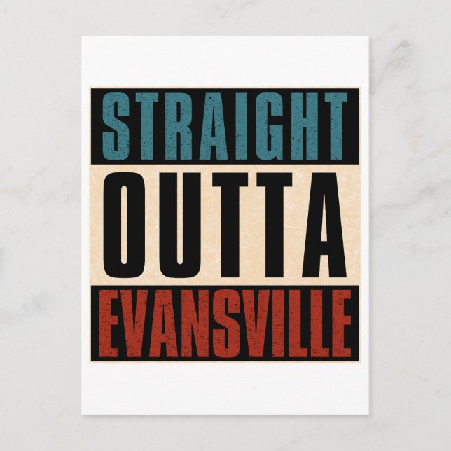 Carte Postale En direction directe de Evansville Indiana IN (Devant)
