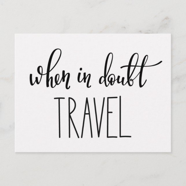 Carte Postale En Doubt Travel (Devant)