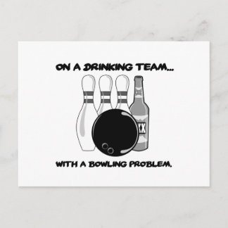 Carte Postale En équipe avec problème de bowling