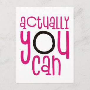 Carte Postale En Fait Vous Pouvez Encourager Citation Blanc