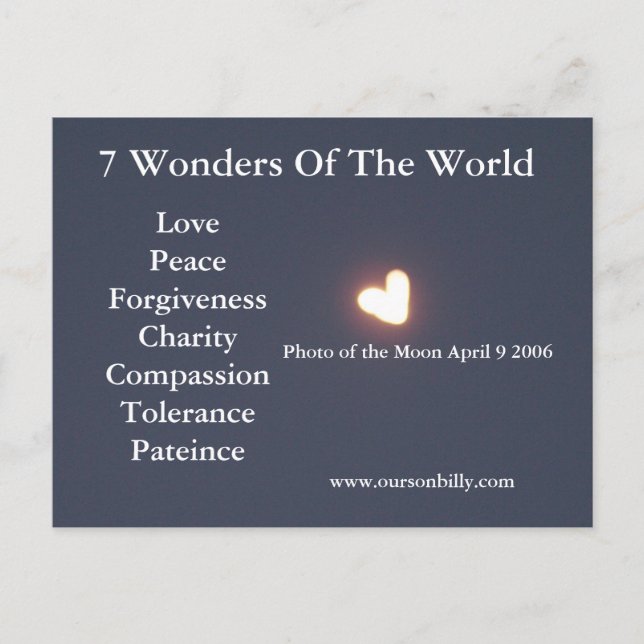 Carte postale en forme de coeur (Devant)