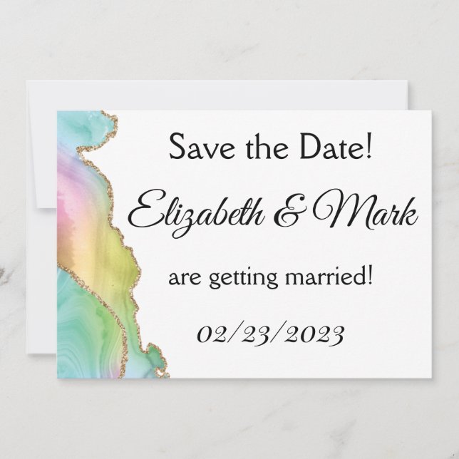 Carte postale en marbre arc-en-ciel (Devant)