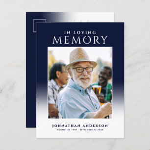 Carte Postale En Mémoire Amoureuse Photo Funérailles/Merci commé