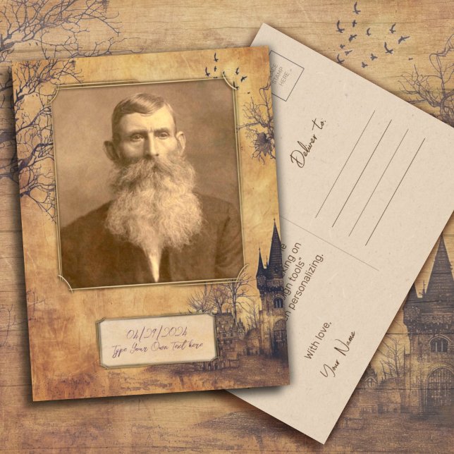 Carte Postale En mémoire de grand-père grand-mère à l'ancienne (Créateur téléchargé)