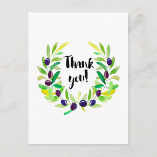 Carte postale en Merci clair et frais