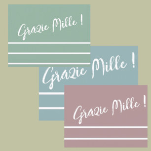 Carte postale en Merci italien rayé