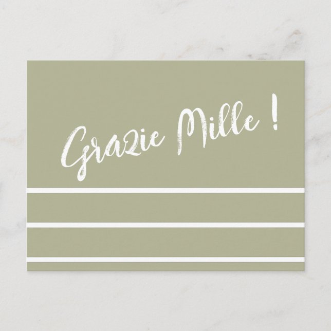 Carte postale en Merci italien rayé (Devant)