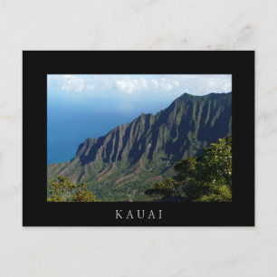 Carte postale en noir sur Kauai