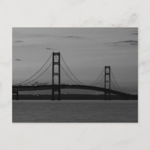 Carte postale en nuances de gris du pont de Mackin