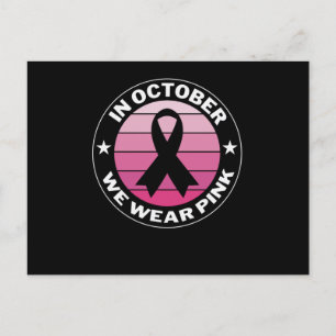 Carte Postale En Octobre Nous Portons le Rose pour la Sensibilis