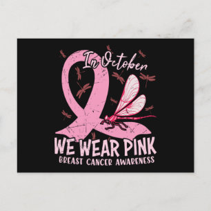 Carte Postale En Octobre Nous Portons Rose Sensibilisation au Ca