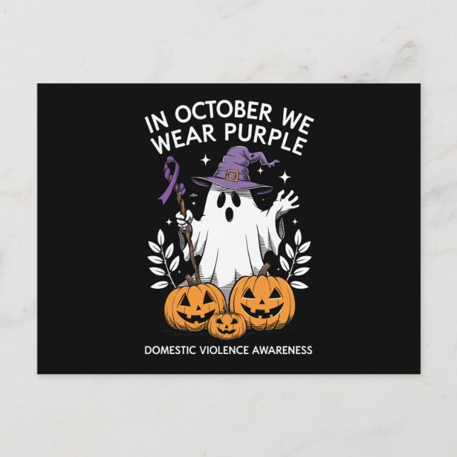 Carte Postale En Octobre, Nous Portons Violet Violent Fantôme De (Devant)