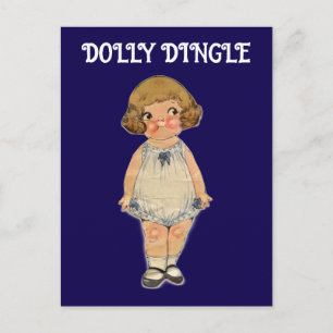 CARTE POSTALE EN PAPIER DE DOLLY DINGLE