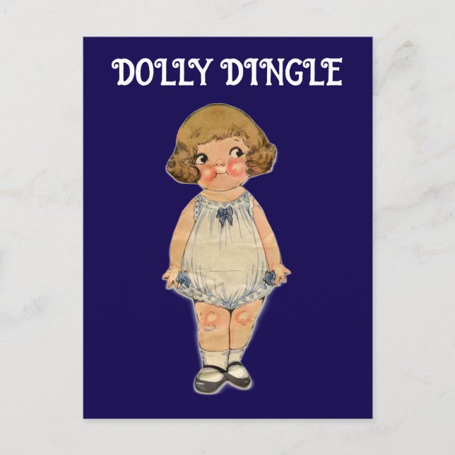CARTE POSTALE EN PAPIER DE DOLLY DINGLE (Devant)