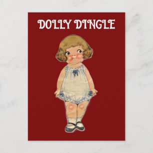 CARTE POSTALE EN PAPIER DE DOLLY DINGLE